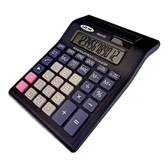 GENERICO - Calculadora Grande Doble Visor Pantalla 12 Digitos Color Negro