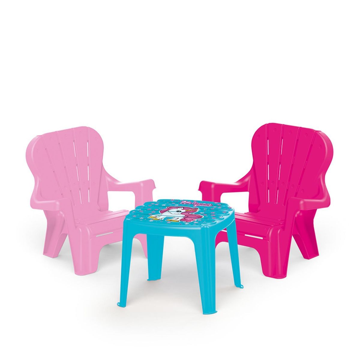 DOLU - Set Mesa Unicornio +2 Sillas 45x35x45 Dolu