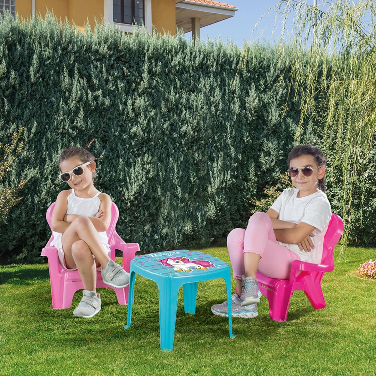 DOLU - Set Mesa Unicornio +2 Sillas 45x35x45 Dolu