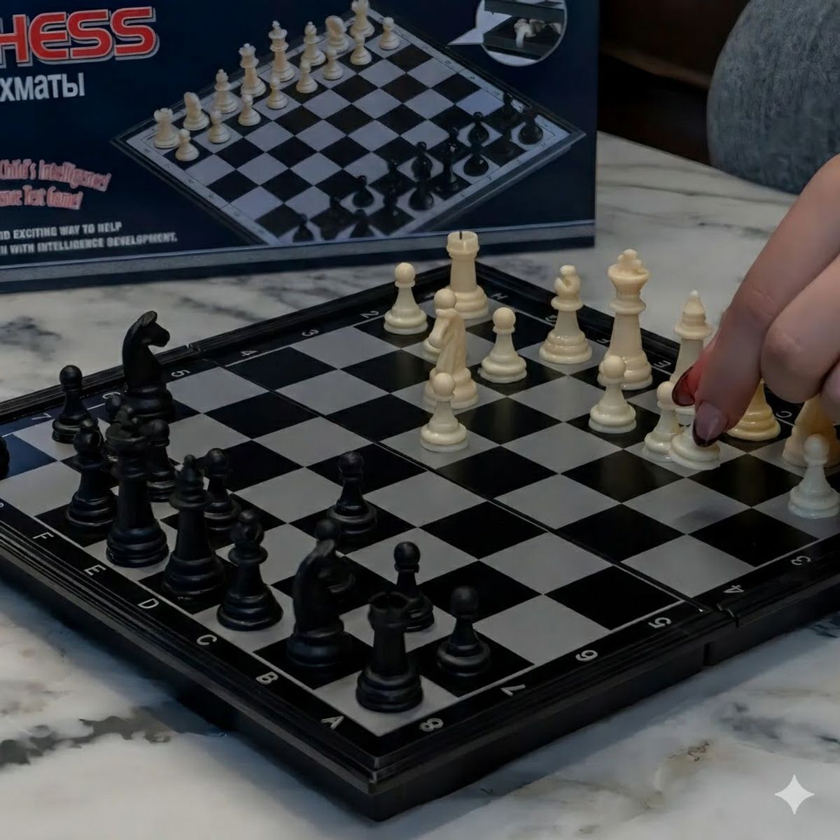 GENERICO - Juego Magnético De Ajedrez Con Tablero Plegable Y Duradero