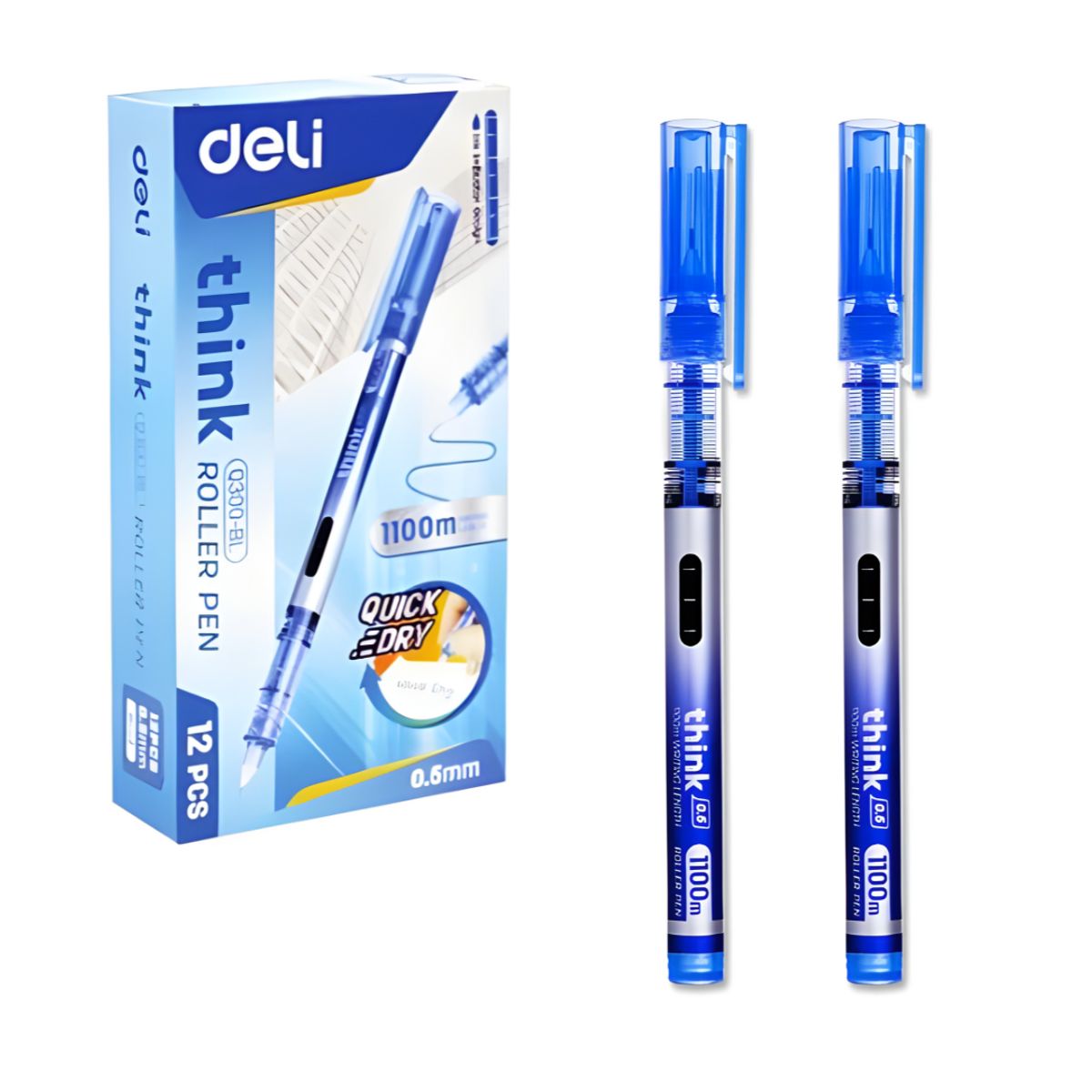 DELI - Lápices Pasta Bolígrafo Secado Rápido 0,5 Mm Pack De 12