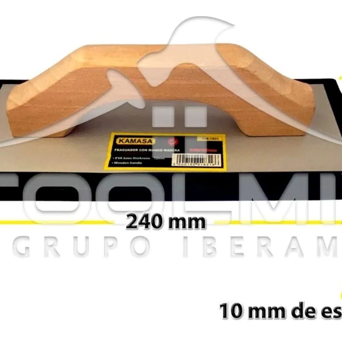 Fraguador Llana De Goma 24 X 10 Cm Mango Madera Espesor 2 Cm, marca KAMASA - Foto Principal
