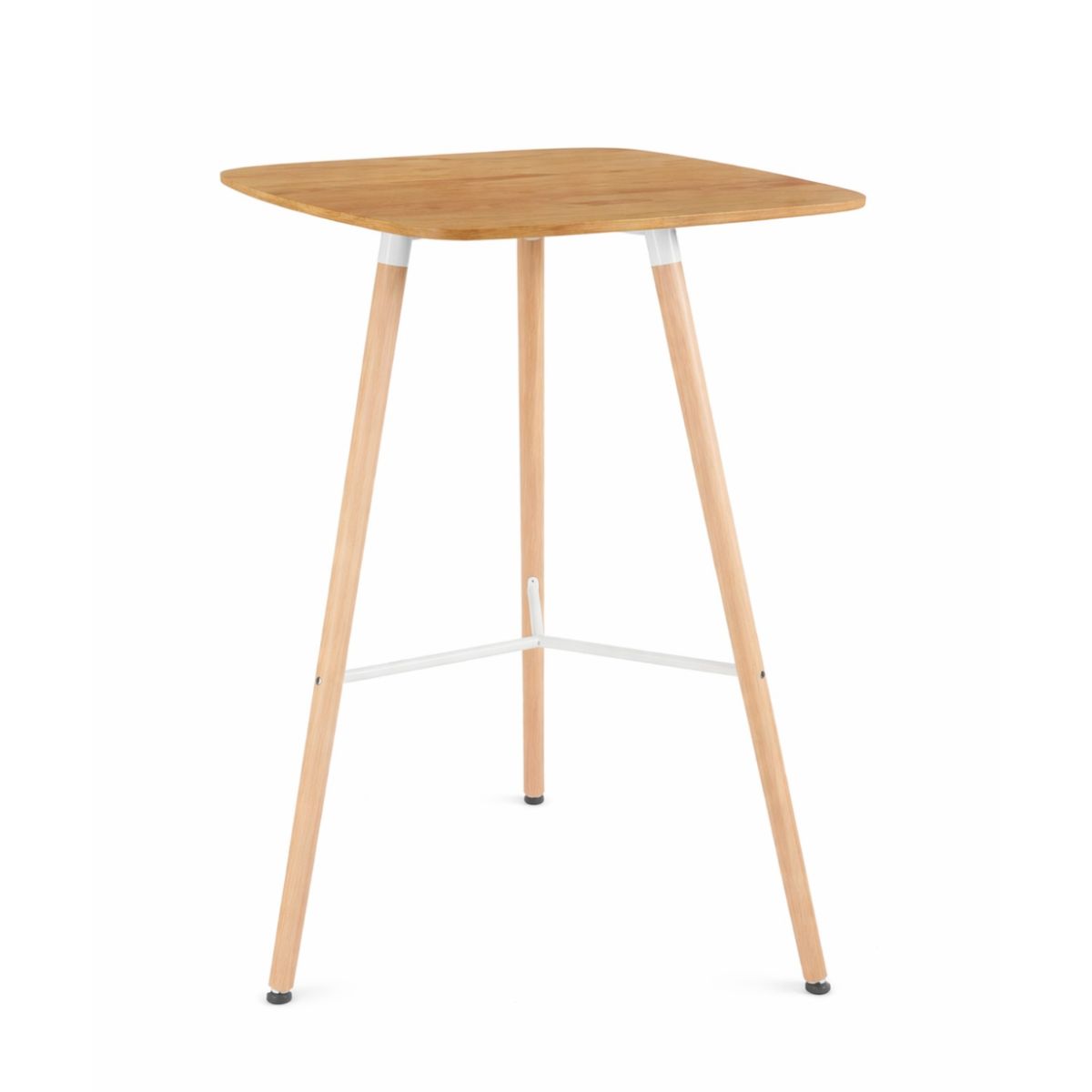 HABITA2 CHILE - Mesa Alta Estilo Nórdico MDF Natural  - 70X70 CM