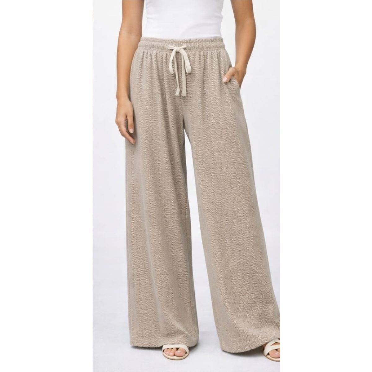AGW - Pantalon palazzo mujer casual