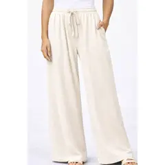 AGW - Pantalon palazzo mujer casual