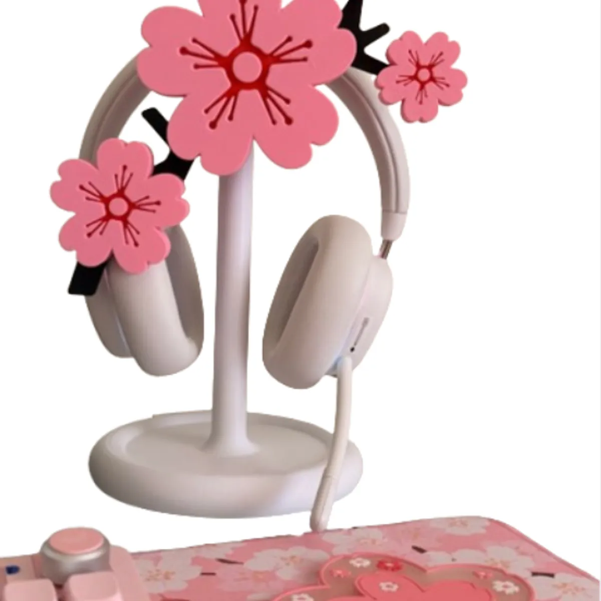 GENERICO - Soporte de Auriculares- Sakura Flor de Cerezo