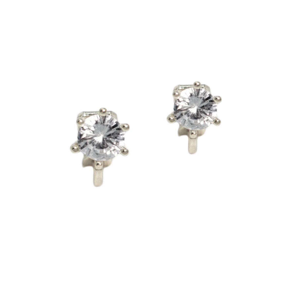ELBAULDEJUMA - Aros Elizabeth sin perforacion punto de luz elegante plateados