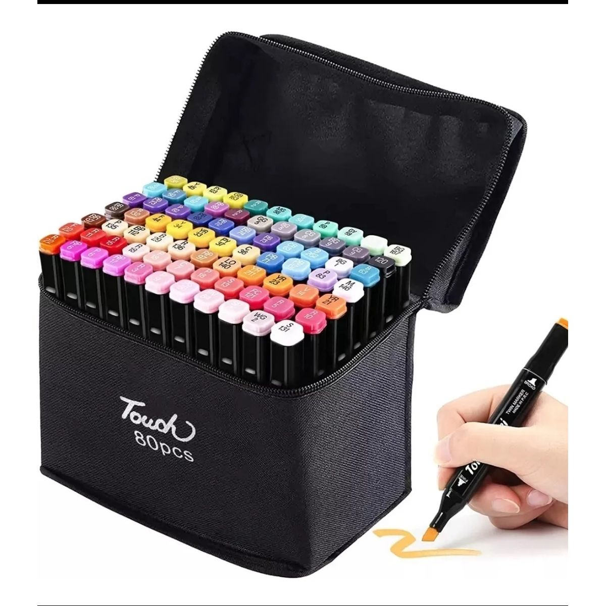GENERICO - Set X120 Pcs Plumones Doble Punta Rotuladores Doble Pintar