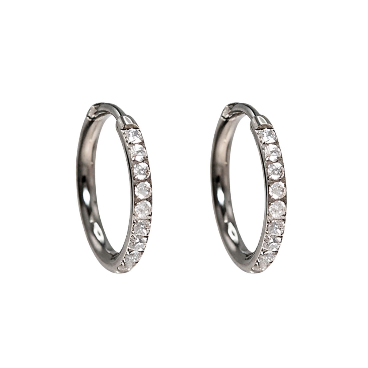 ELBAULDEJUMA - Argollas Aura Shine 10mm Titanio Astm F136 plateadas