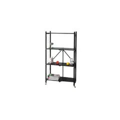 GENERICO - Repisa Estante Plegable 4 Niveles Metalica Negro