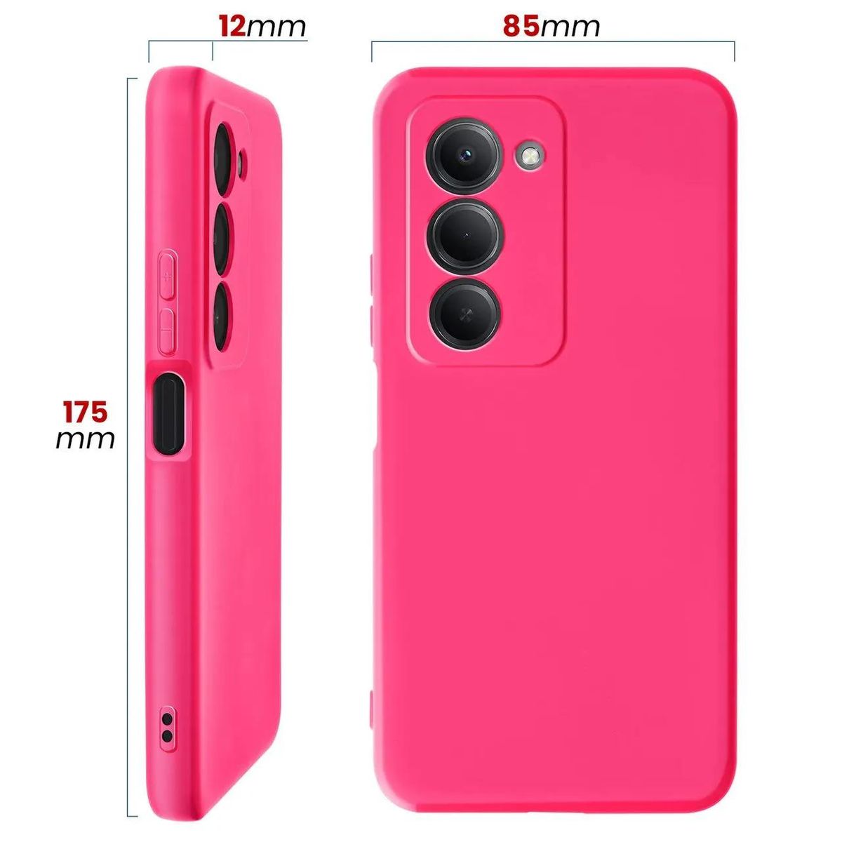 GENERICO - Carcasa Silicona Para Xiaomi Redmi 15 5g - Fucsia