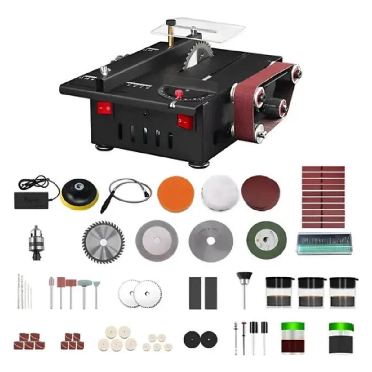 QUICK - Mini Sierra Mesa Herramientas Banco Y Lijadora De Banda