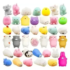 GENERICO - 50pcs Mini Mochi Squishy Squeeze Toy Fidget Toy Kit Random