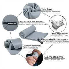 GENERICO - Toalla De Microfibra Deporte Viaje Secado Rapido 2 Und