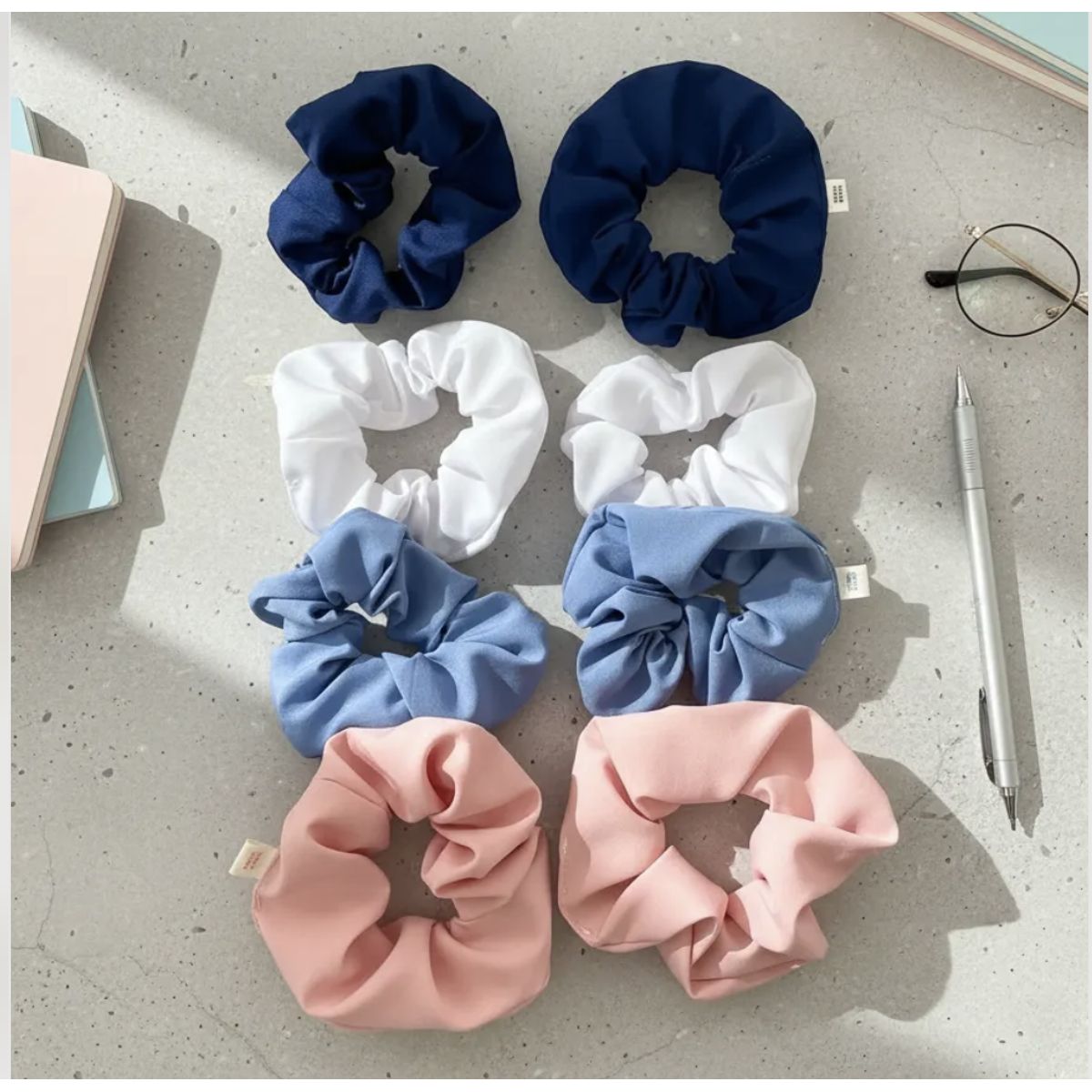 HAOKIDS - Scrunchies Escolares pack de 8 colet para Pelo Niña de confección nacional