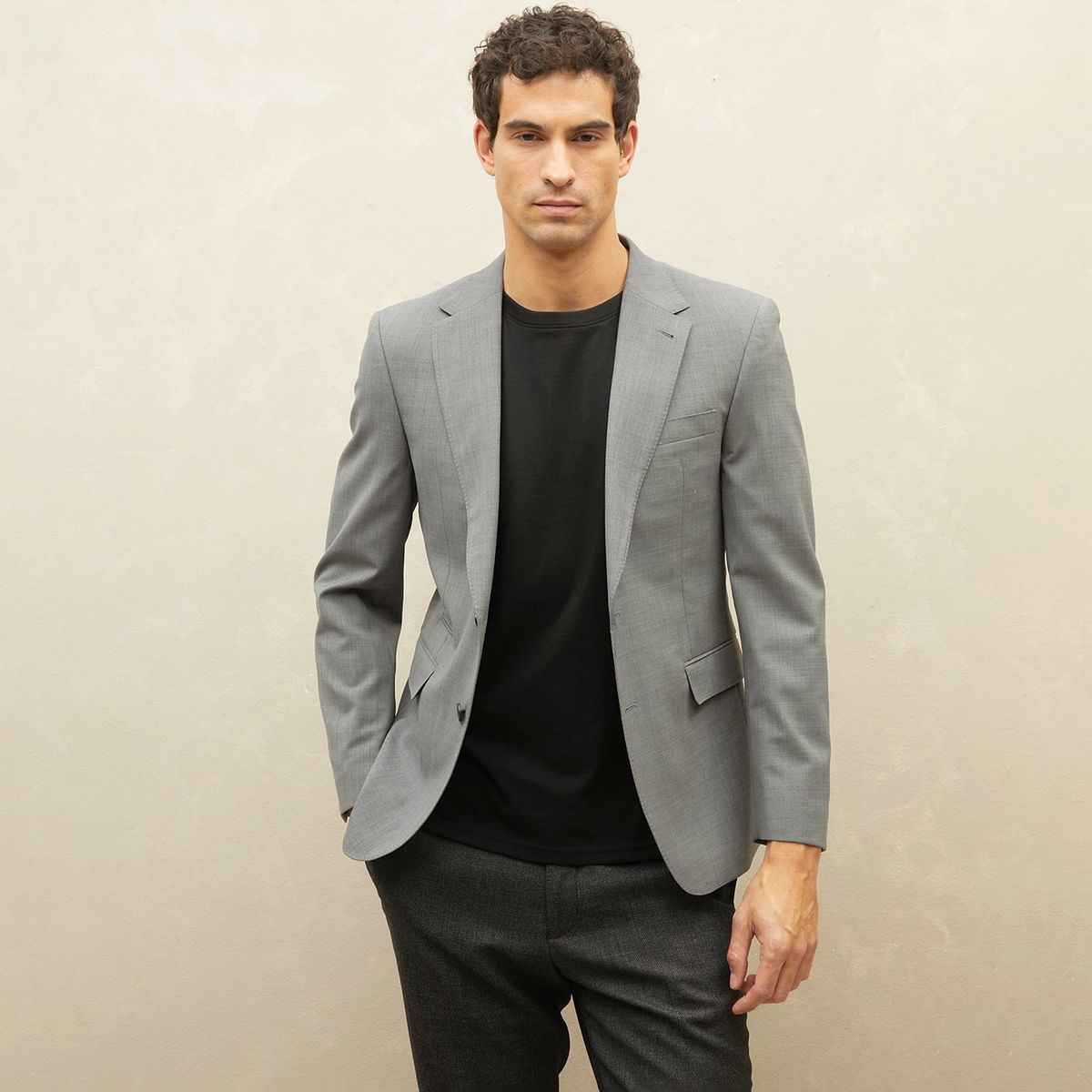 WOLF&HANK - Chaqueta Formal Hombre Wolf&Hank Slim Fit Lana