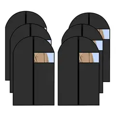 ATURE - Pack 6 De Fundas Protectora Para Ropa Y Traje 100x60cm Negro