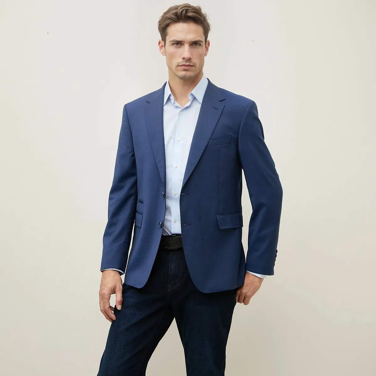 WOLF&HANK - Chaqueta Formal Hombre Wolf&Hank Slim Fit Azul