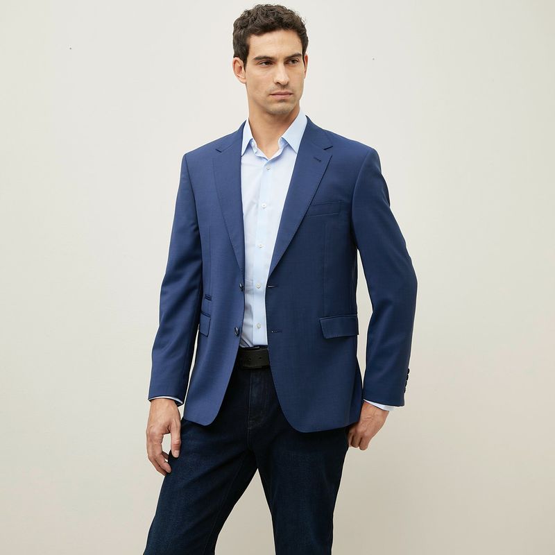 WOLF&HANK - Chaqueta Formal Hombre Wolf&Hank Slim Fit Azul