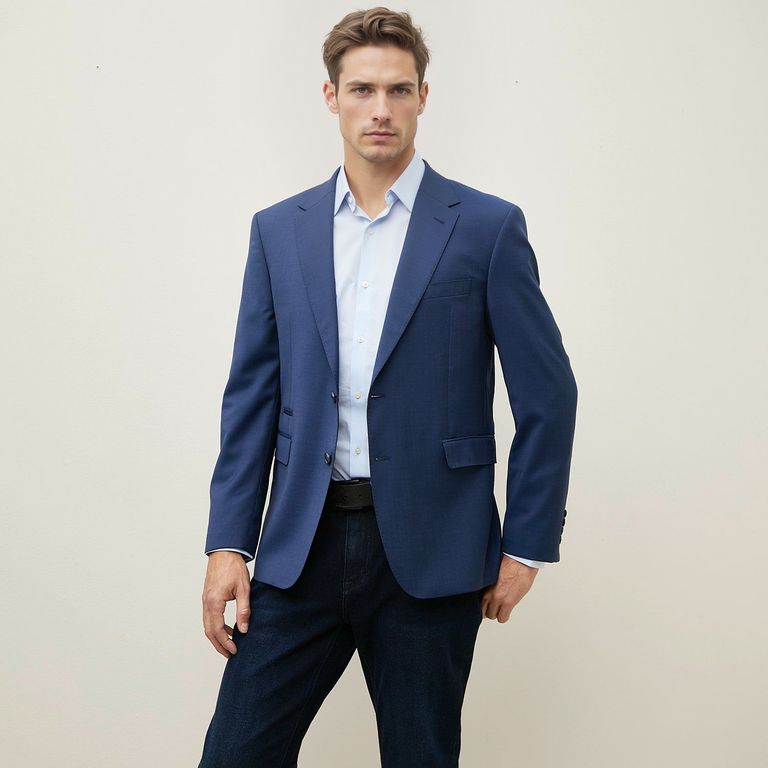 Chaqueta Formal Hombre Slim Fit Azul