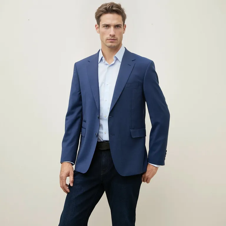 WOLF&HANK Chaqueta Formal Hombre Slim Fit Azul