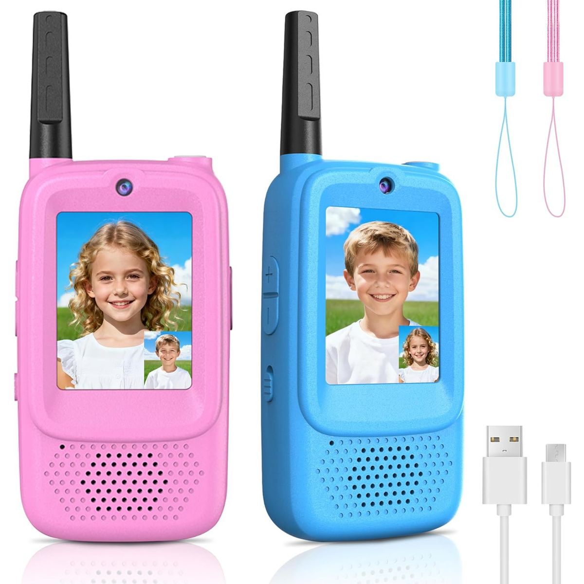EVERSO - Walkie Talkies Radios Para Niños Con Videollamada 2 Piezas