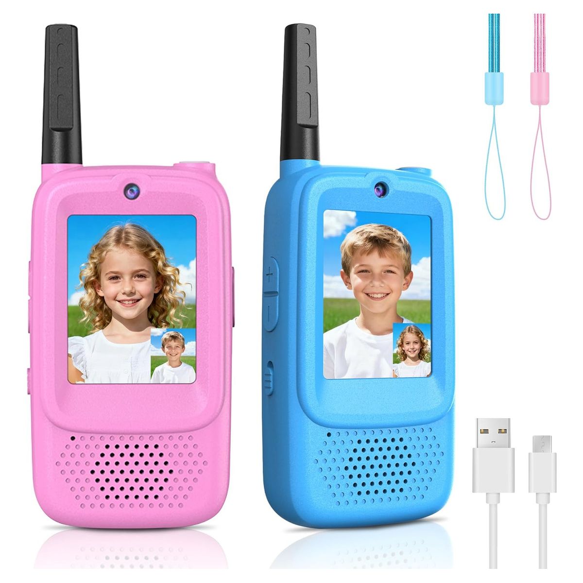 EVERSO - Walkie Talkies Radios Para Niños Con Videollamada 2 Piezas