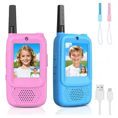 EVERSO - Walkie Talkies Radios Para Niños Con Videollamada 2 Piezas