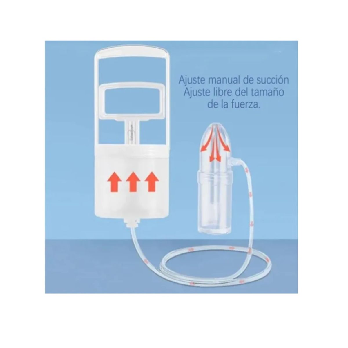 GENERICO - Aspirador Nasal para Bebé Manual con Depósito Transparente