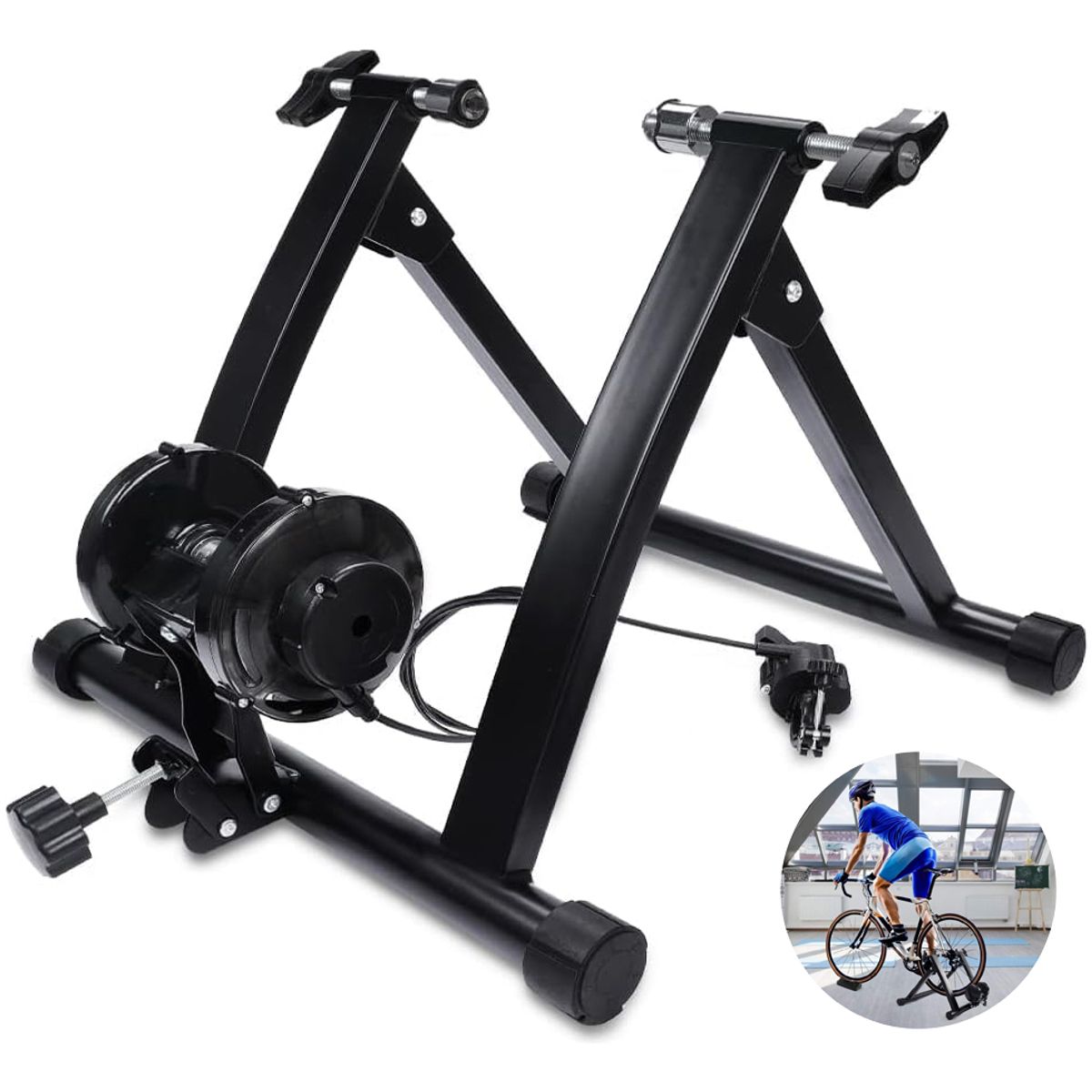 EVERSO - Rodillo Entrenamiento Bicicleta Magnetico Ciclismo Interior