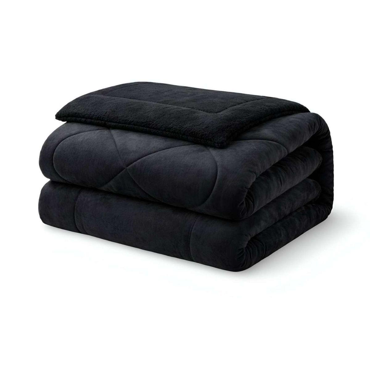 GENERICO - Cubrecama plush con chiporro Acolchado liso 2 plazas