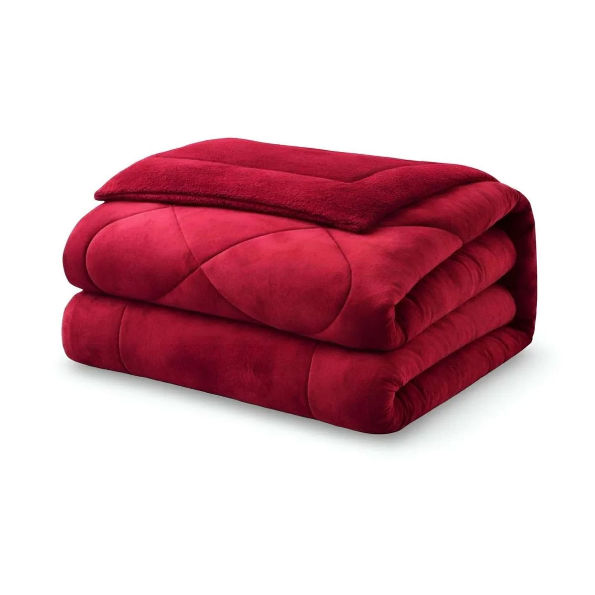 GENERICO - Cubrecama plush con chiporro Acolchado liso 2 plazas