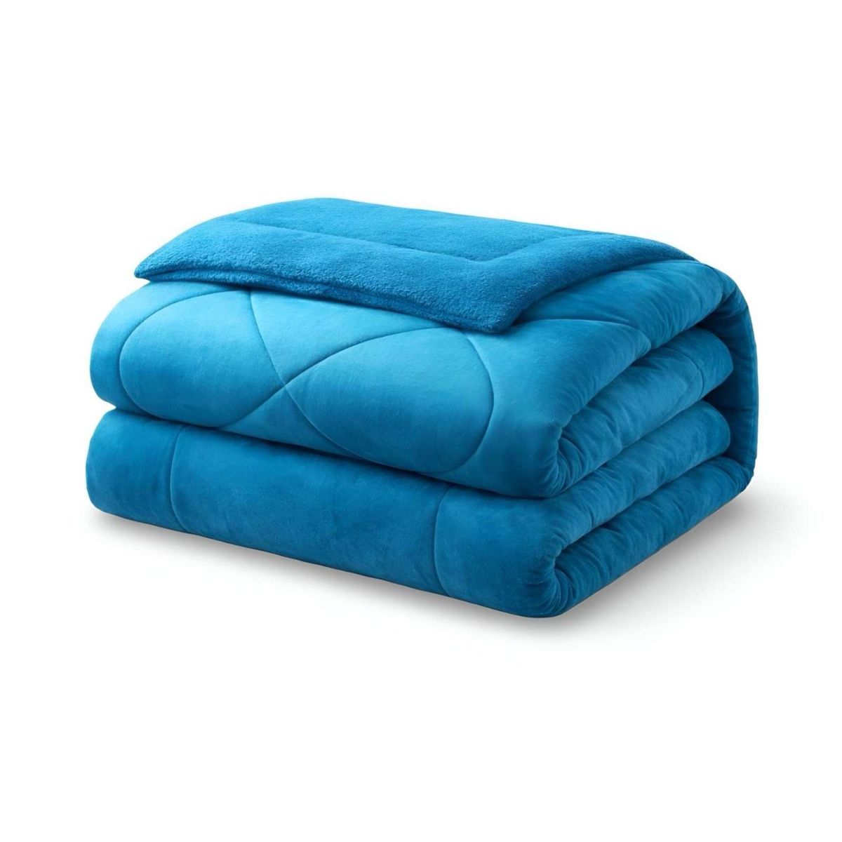 GENERICO - Cubrecama plush con chiporro Acolchado liso 2 plazas