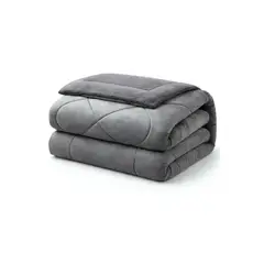 GENERICO - Cubrecama de invierno con chiporro diseño liso plaza y media