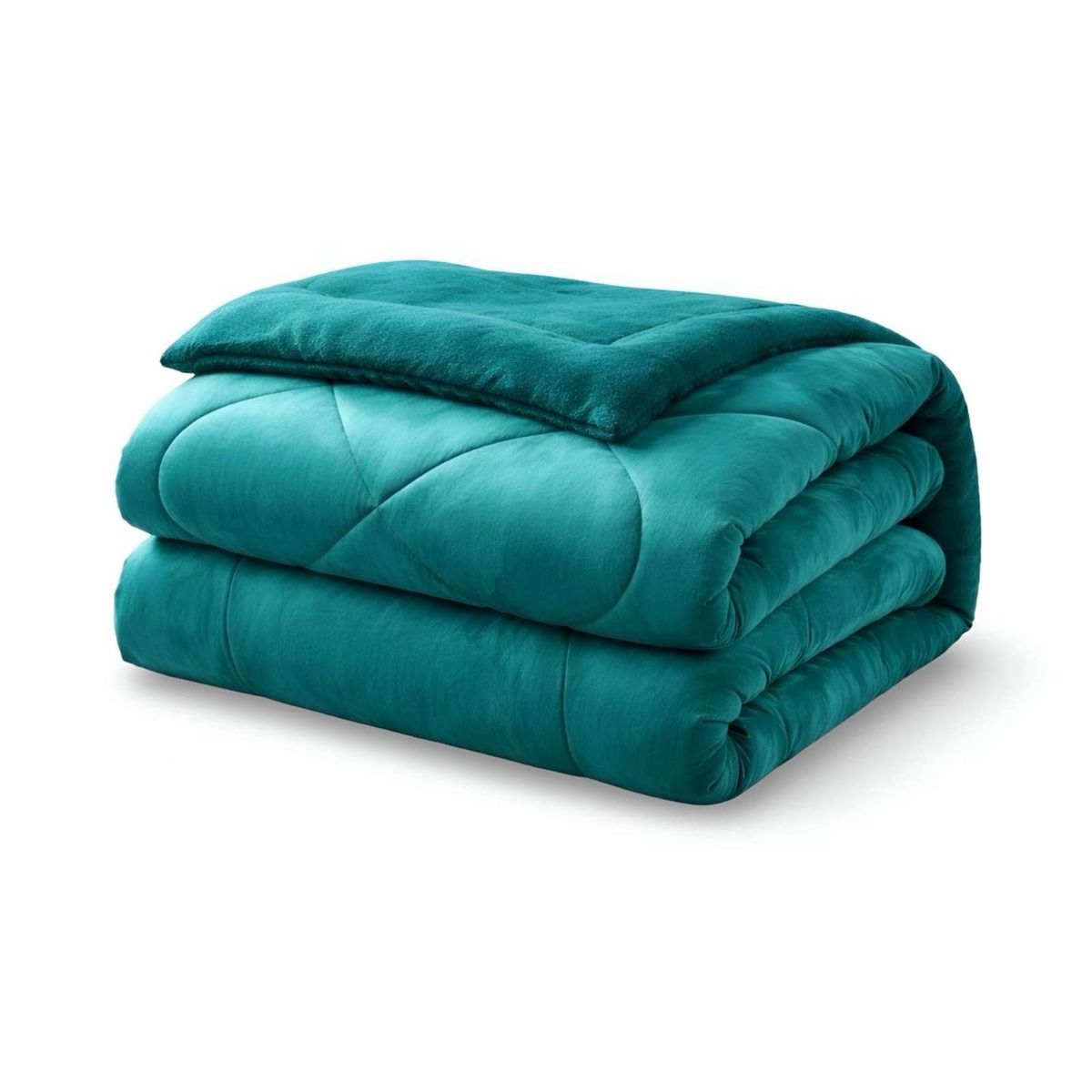 GENERICO - Cubrecama de invierno con chiporro diseño liso plaza y media