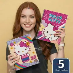 PROARTE - Pack 5 Cuadernos Universitarios Hello kitty 100 Hojas Diseño Surtido