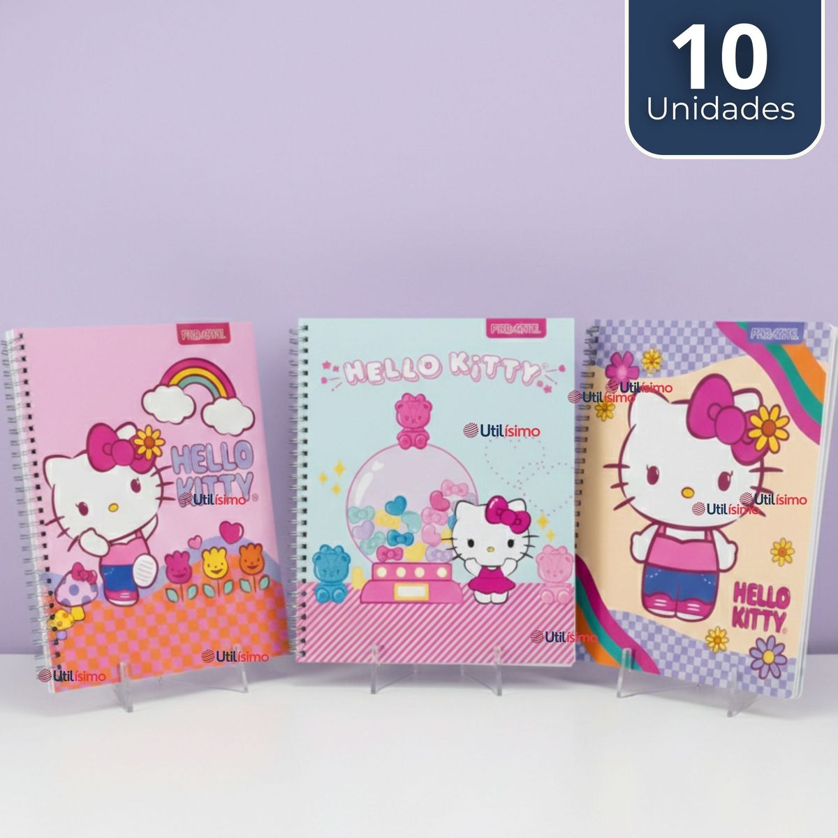 PROARTE - Pack 10 Cuadernos Universitarios Hello kitty 100 Hojas Proarte Diseños Surtidos