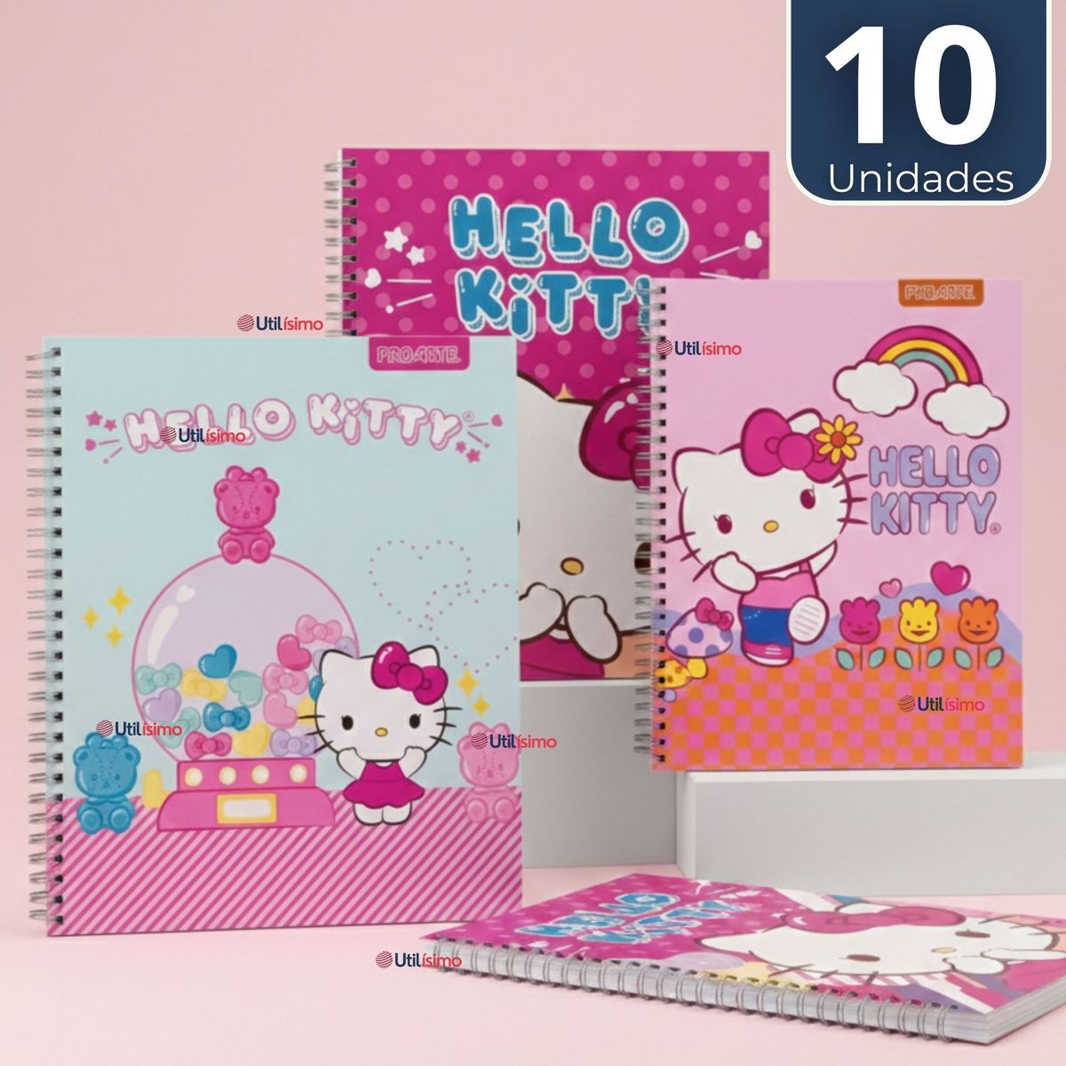PROARTE - Pack 10 Cuadernos Universitarios Hello kitty 100 Hojas Proarte Diseños Surtidos