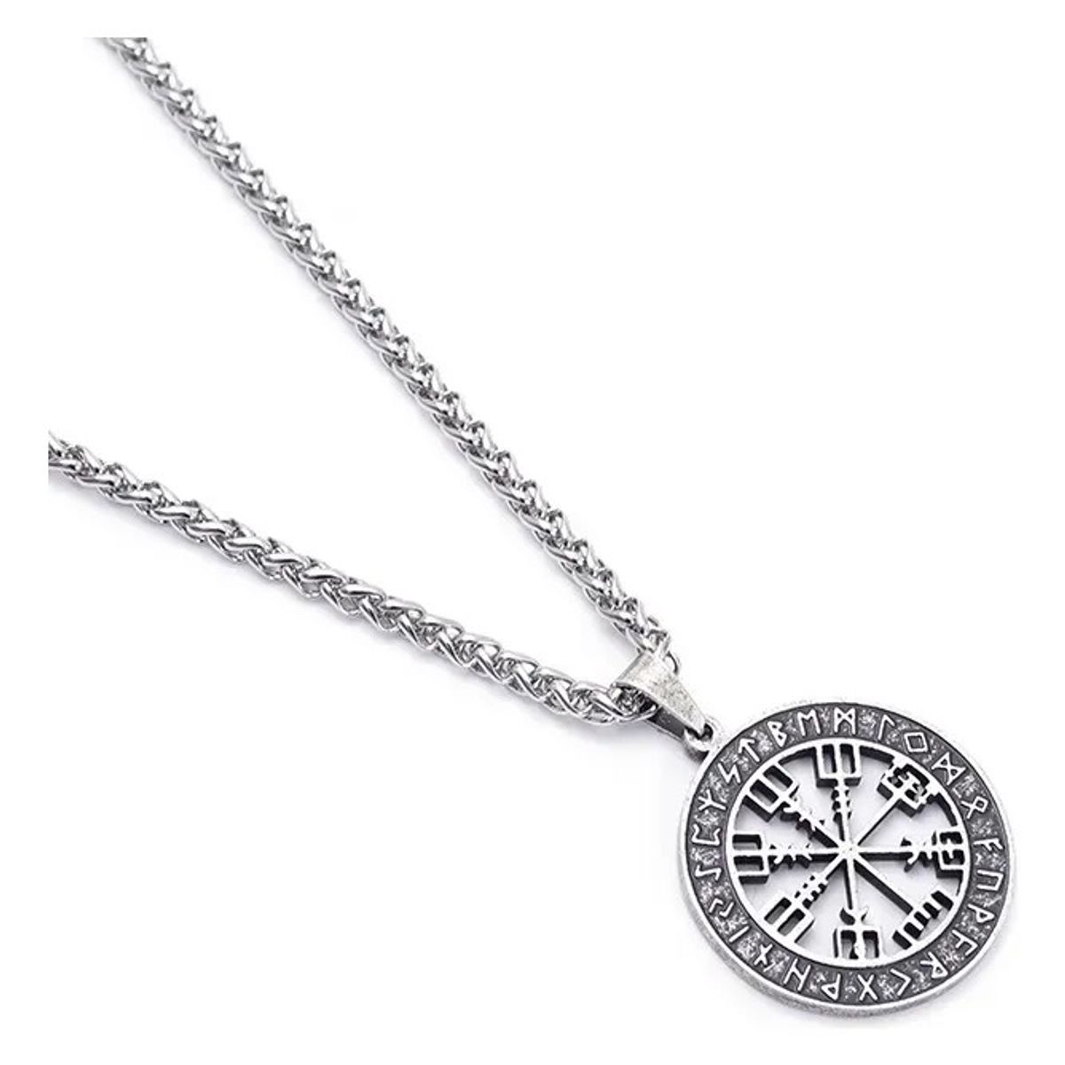 EINICIO - Collar Hombre Vegvisir Brújula De Runas Vikingas