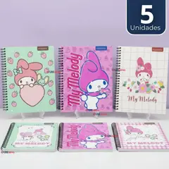 PROARTE - Pack 5 Cuadernos Universitarios My Melody 100 Hojas Diseños Surtidos
