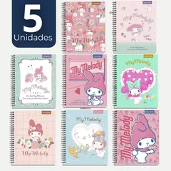 PROARTE - Pack 5 Cuadernos Universitarios My Melody 100 Hojas Diseños Surtidos