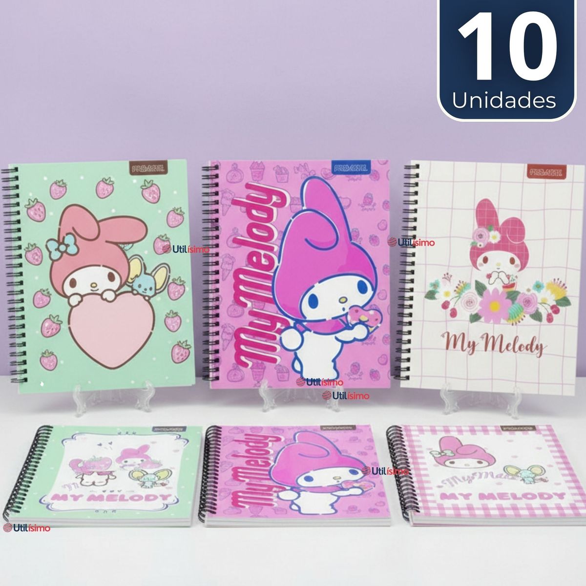 PROARTE - Pack 10 Cuadernos Universitarios My Melody 100 Hojas Proarte Diseños Surtidos