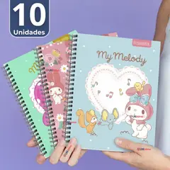 PROARTE - Pack 10 Cuadernos Universitarios My Melody 100 Hojas Diseños Surtidos