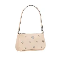 KATE SPADE - Cartera Shoulder Bag Pequeña con Tachas Beige