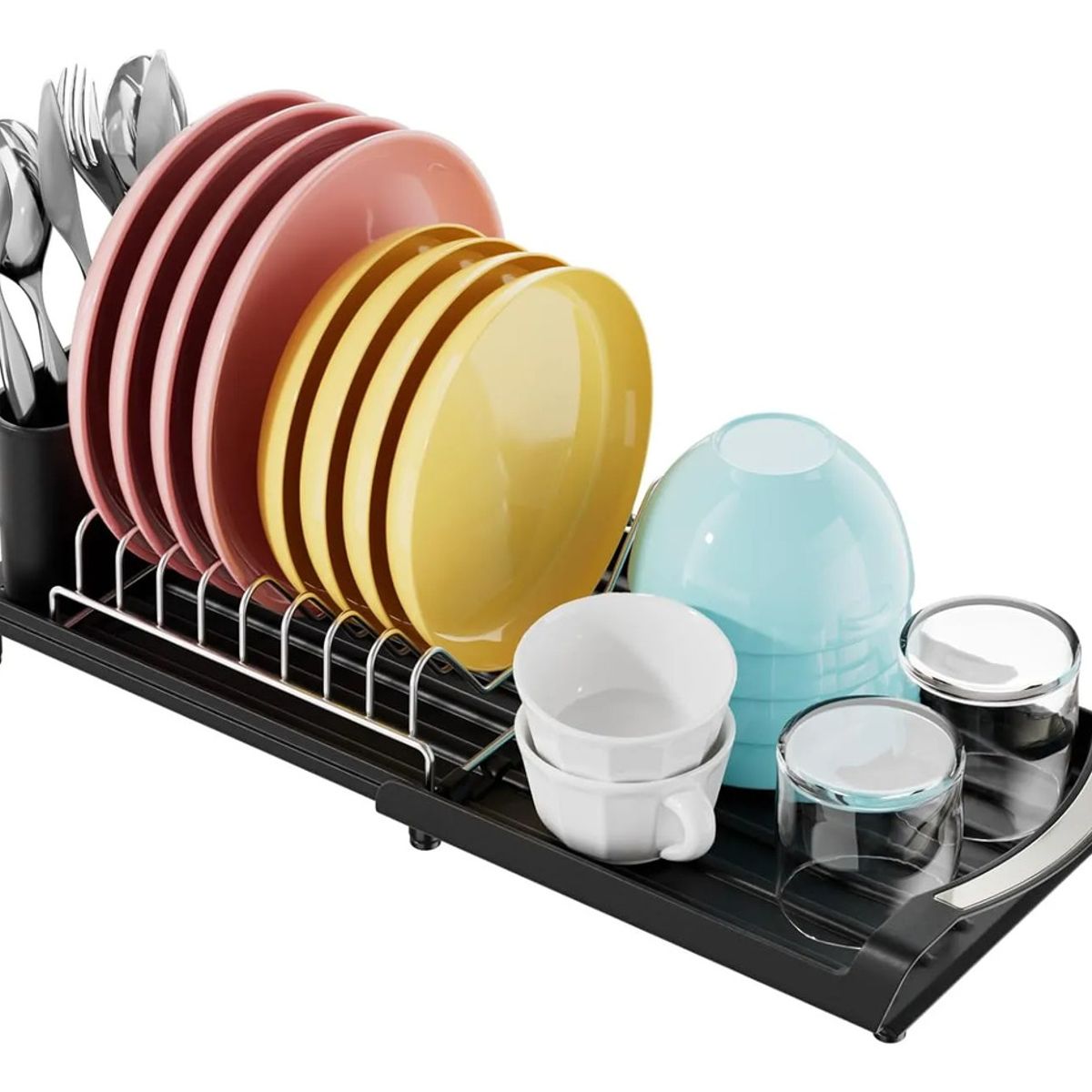 EINICIO - Escuridor De Platos Extensible De Acero Inoxidable Cocina