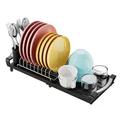EINICIO - Escuridor De Platos Extensible De Acero Inoxidable Cocina