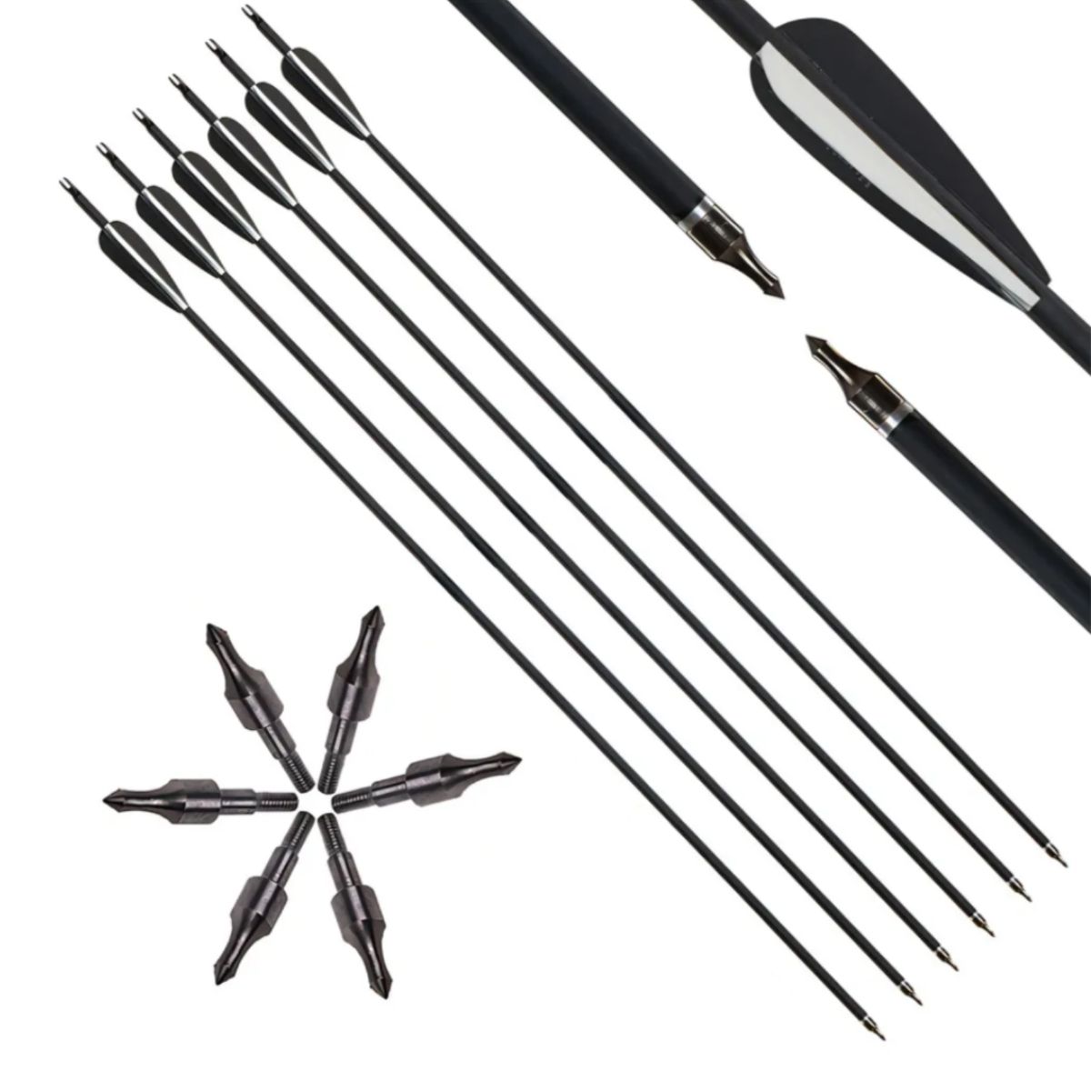 ATURE - Flecha 7.8mm 6 Unidades Carbono Arco Compuesto Recurvo
