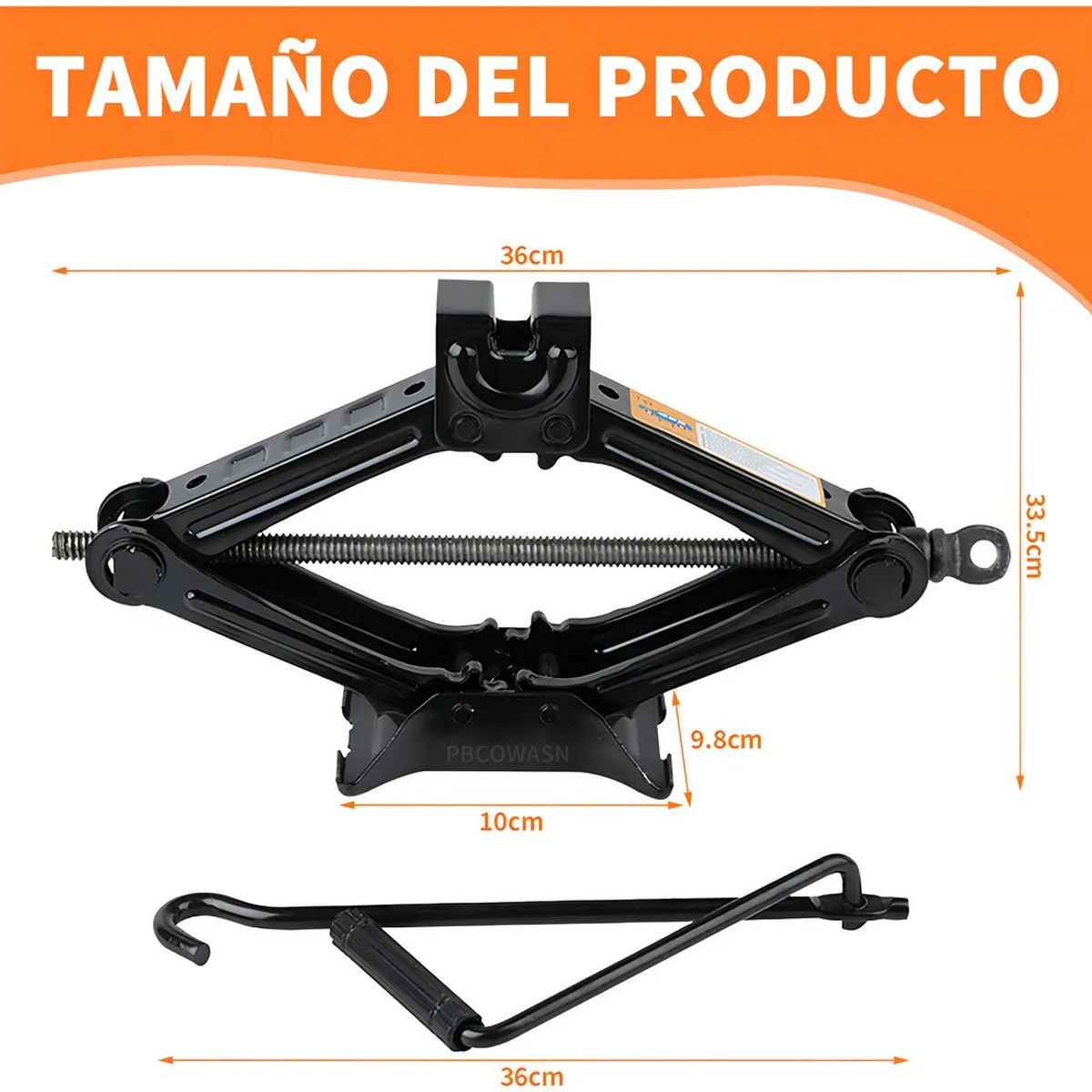 GENERICO - Gata Tijera 1.5 Toneladas Para Auto Y Camioneta