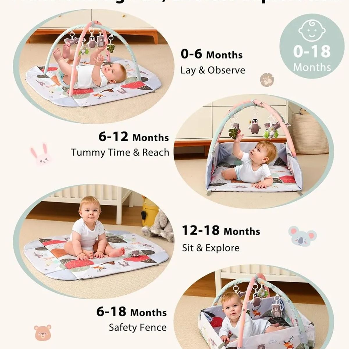 EVERSO - Gimnasio Centro De Juegos Para Bebé Y Piscina Pelotas