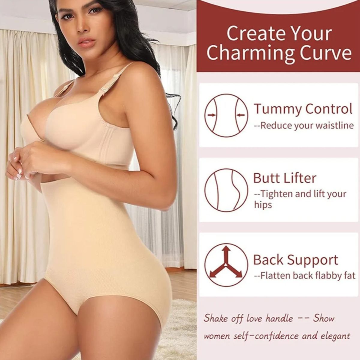 ATURE - Panty Faja Moldeadora Abdomen Reductora Calzón Levanta Pompa